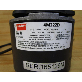 Dayton 4M222D HVAC Motor DB2E016 - Refurbished