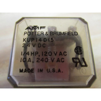 Potter & Brumfield KUP-14D15-24V DC Relay KUP-14D15-24VDC 14HP - Used Potter & Brumfield KUP-14D15-24V DC Relay KUP-14D15-24VDC 14HP - Used