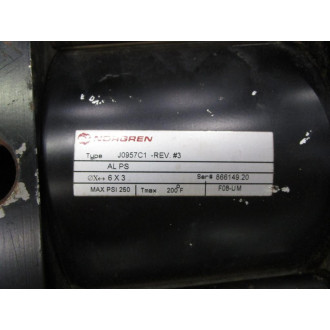 Norgren J0957C1 Cylinder AL PS 6X3 Tested - Used