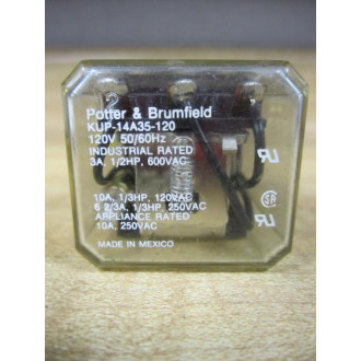 Potter & Brumfield KUP-14A35-120VDC Relay KUP-14A35-120V DC - Used
