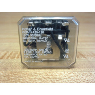 Potter & Brumfield KUP-14A35-120V Relay KUP-14A35-120V DC - New No Box