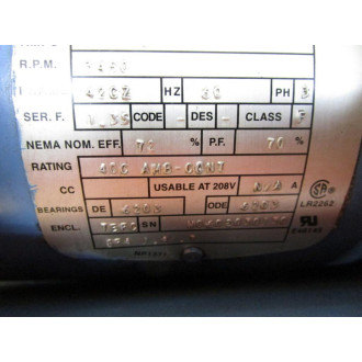Ametek 510501 Blower, Motor DR101BX72M RPM 3450 Tested - Refurbished