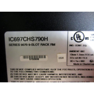 GEFanuc IC697CHS790 9-Slot Rack Rear Mount 44A724845-G01 IC697CHS790H - Used