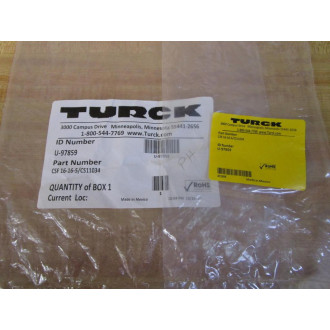 Turck CSF 16-16-5CS11034 Actuator And Sensor Receptacle U-97859