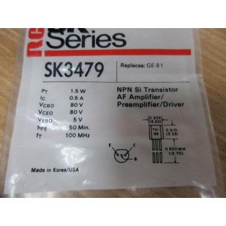 RCA SK3479 Transistor (Pack of 4)