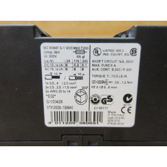 Siemens 3TK2825-1BB40 Furnas Safety Relay 3TK28251BB40 - Used