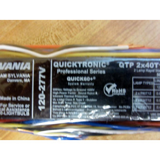 Sylvania QTP-2x40T12UNV-RS-SC Ballast QTP2x40T12UNVRSSC