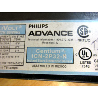 Philips Advance ICN-2P32-N Centium Ballast ICN2P32N - Used