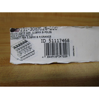 Wago 231-308026-000 Female Connector 51117468 8 Pole (Pack of 7) - New No Box
