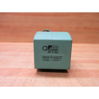 Asco MP-C-094 Solenoid Valve Coil 260210-032 D - New No Box