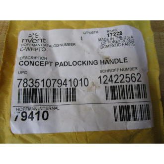 Hoffman C-WHPTO NVent Concept Padlocking Handle CWHPTO Handle Only