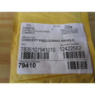 Hoffman C-WHPTO NVent Concept Padlocking Handle CWHPTO WOut Hardware Kit