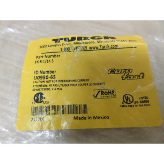 Turck FK 8-114.5 EuroFast Receptacle U0950-65