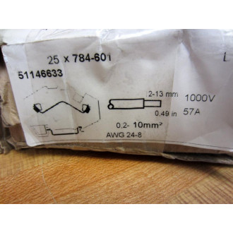 Wago 784-601 Feedthrough Terminal Block 784601 (Pack of 25)