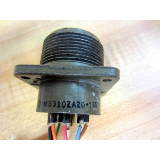 Amphenol MS3102A20-16S Circular Connector Receptacle MS3102A2016S - Used