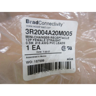 Brad Connectivity 3R2004A20M005 Molex Mini-Change Receptacle