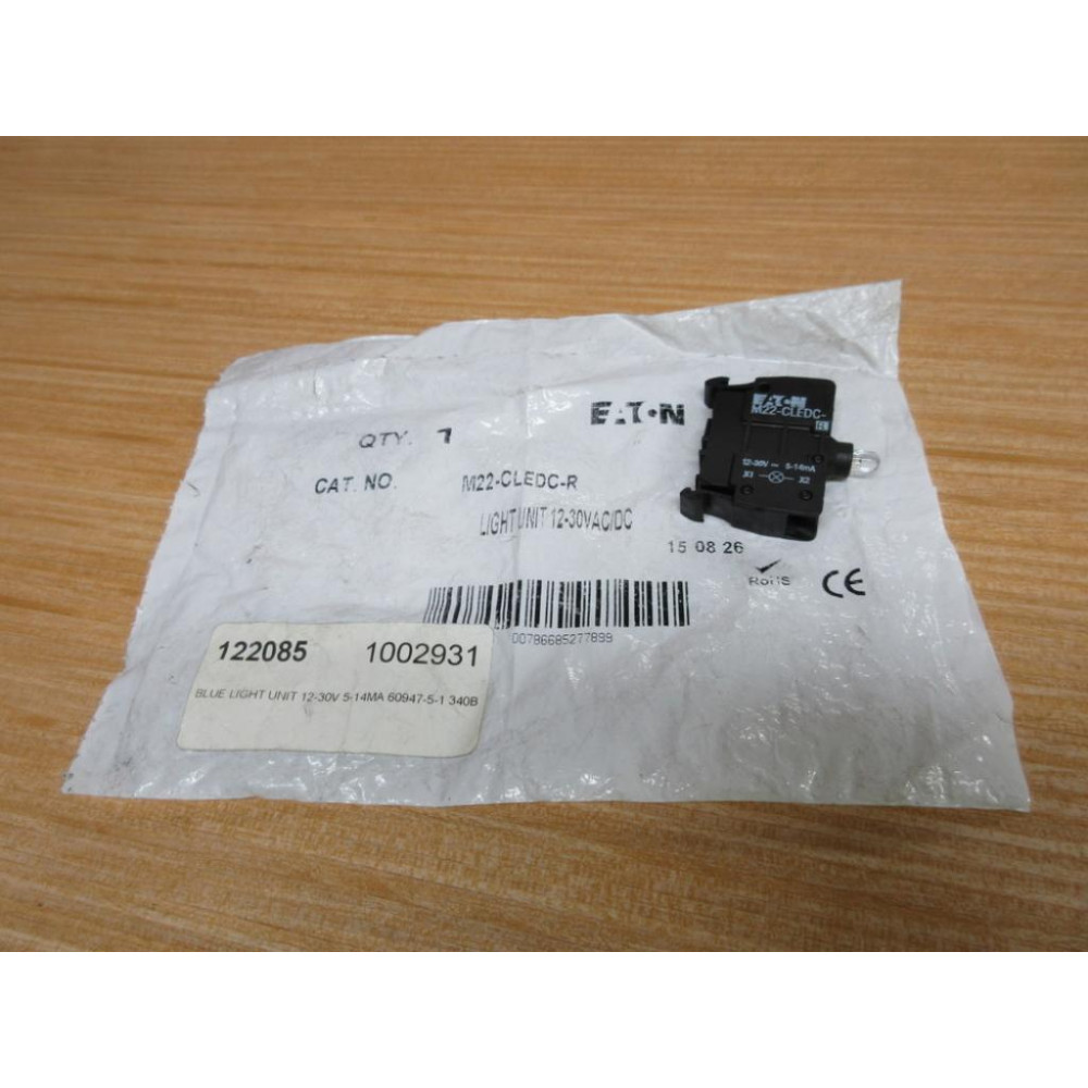 Eaton Moeller M22-CLEDC-R Red LED Light Unit M22CLEDCR