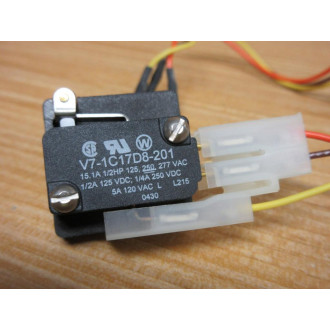 Micro Switch V7-1C17D8-201 Honeywell Switch W Harness & Mount - New No Box