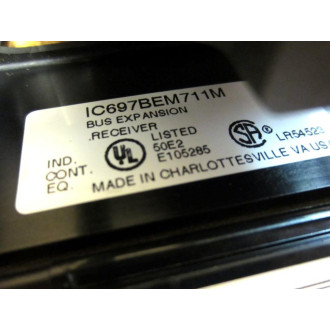 GEFanuc IC697BEM711M Bus Expansion Receiver W Connector - Used