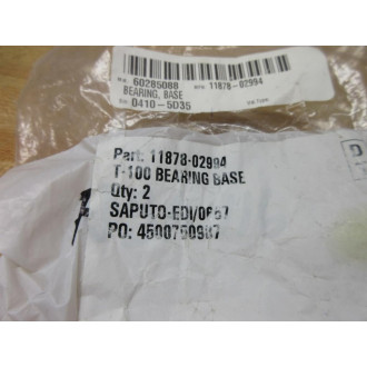 Saputo 11878-02994 Bearing Base T-100 (Pack of 2) - New No Box