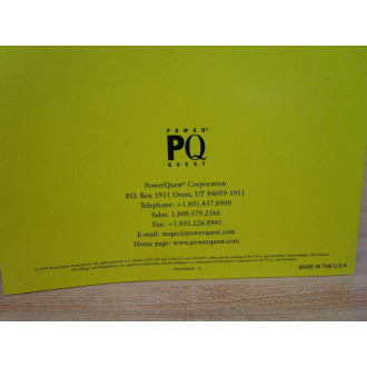 Power Quest PM5ENRCD Partition Magic 5.0 WOut Software - Used