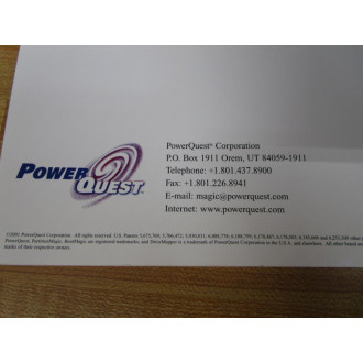 Power Quest PM70ENK1EU Partition Magic 7.0 22969 - Used