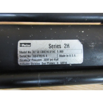 Parker 02.50 CBB2HLU14C 5.000 Cylinder 0250CBB2HLU14C5000 - Used
