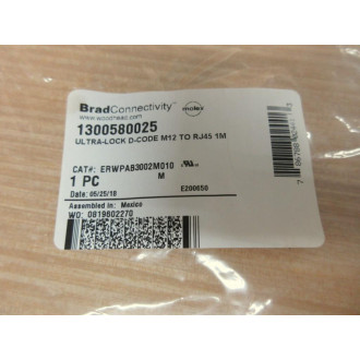 Brad Connectivity ERWPAB3002M010 Molex Ethernet Cable 1300580025