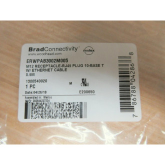 Brad Connectivity ERWPAB3002M005 Molex Ethernet Cable 1300540020
