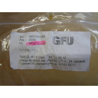 Igus 2500.02.100.0 GFU Energy Chain 2500.02.100 45" WConnectors - New No Box