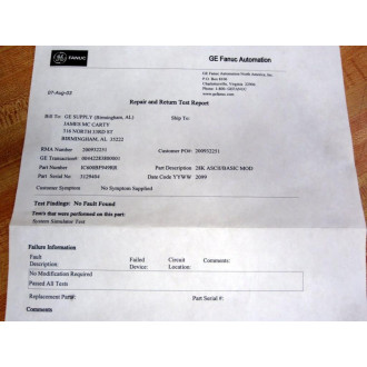 GEFanuc IC600BF949K ASCII IO Card  44A717587-G01 - Refurbished
