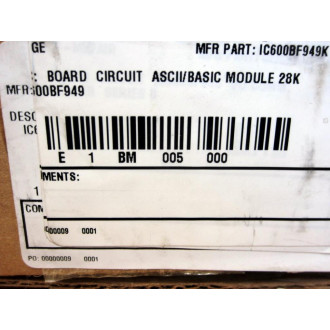 GEFanuc IC600BF949K ASCII IO Card  44A717587-G01 - Refurbished
