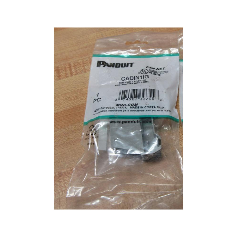 Panduit CADIN1IG Mini-Com Din Rail Adapter