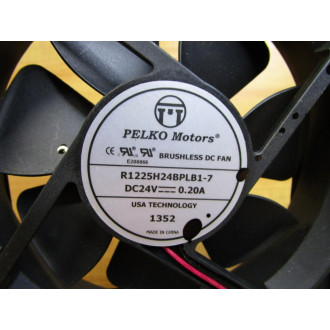 Pelko Morots R1225H24BPLB1-7 Brushless DC Fan 1352 W1 Guard - Used