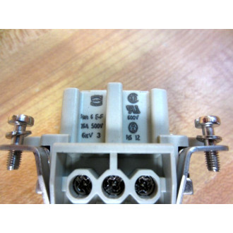 Harting 09330062701 Rectangular Socket Insert HAN 6E-BU-S - New No Box