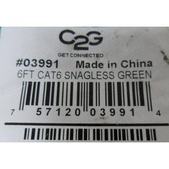 Cables To Go 03991 C2G Patch Cable (Pack of 2) - New No Box