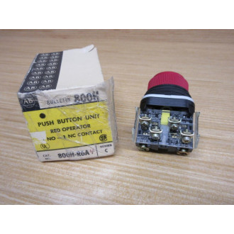 Allen Bradley 800H-R6A Red Button 800H-R6 W 800T-XA