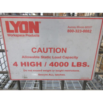 Lyon 32" x 39-12" x 33" Folding Wire Container Bin Gaylord - Used