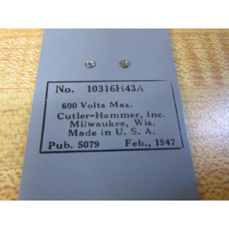 Cutler Hammer 10316H43A Limit Switch - New No Box