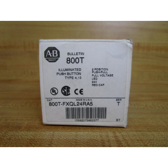 Allen Bradley 800T-FXQL24RA5 Red Button (2) 800T-XD4 800T-NL24