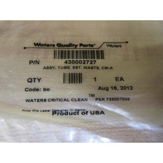 Waters 430002727 Tubing Assembly