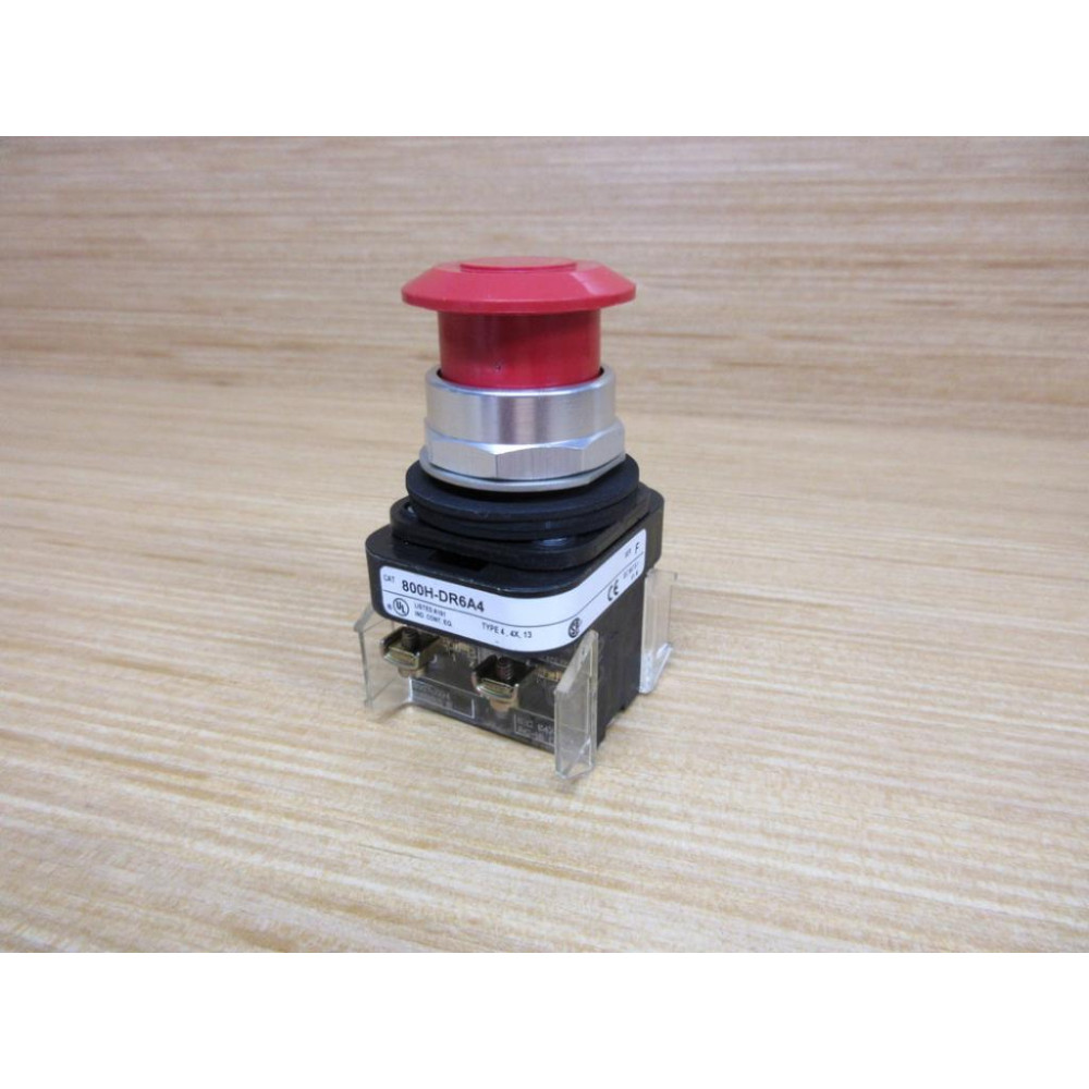 Allen Bradley 800H-DR6A4 Button 800HDR6A4 W800T-XD1,800T-XD4 Red - Refurbished