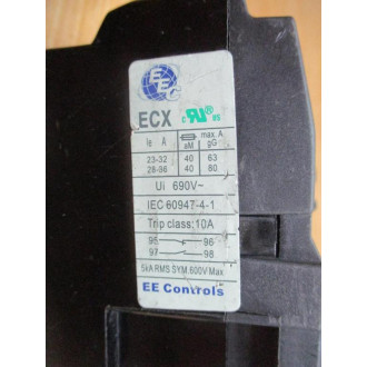 EE Controls ECX 28-36A Overload Relay ECX2836A - Used