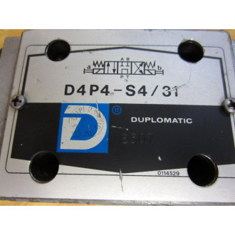 Duplomatic D4P4-S431 Directional Valve D4P4S431 - New No Box