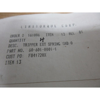 Limitron 60-601-0001-1 Tripper Spring 6060100011 (Pack of 2) - New No Box