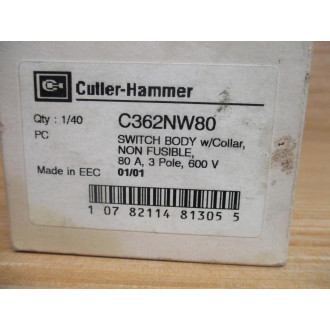 Cutler Hammer C362NW80 Eaton Switch Body W Collar
