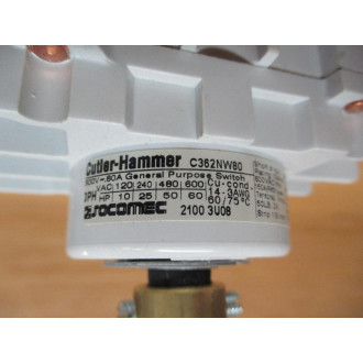 Cutler Hammer C362NW80 Eaton Switch Body W Collar