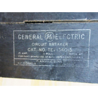 General Electric TEF134015 15A Circuit Breaker GE - Used