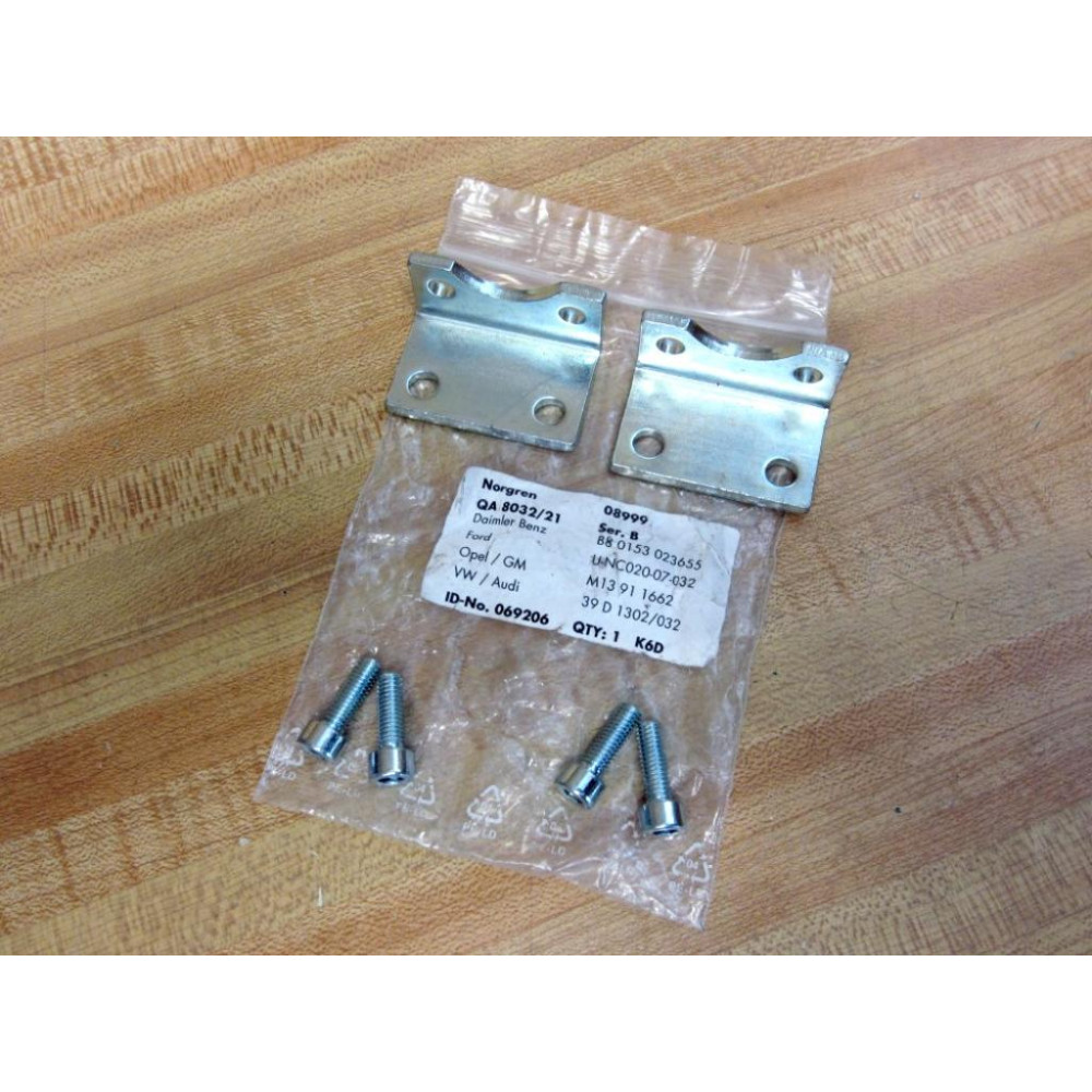 Norgren 069206 Mounting Bracket (Pack of 2) - New No Box Norgren 069206 Mounting Bracket (Pack of 2) - New No Box