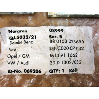 Norgren 069206 Mounting Bracket (Pack of 2) - New No Box